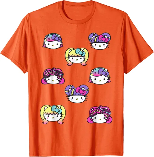 Vista 74 de hello kitty Kawaii Multi peinado Tee, Azul (Heather blue)