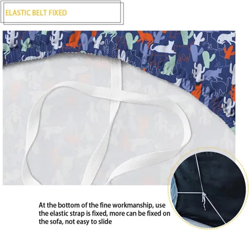 Vista 6 de Forchrinse Funda de sofá con estampado navajo africano para sofá de 1 cojín, funda elástica para sofá, protector de muebles para casa rural, hogar