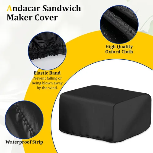 Vista 3 de Panini - Funda de prensa para Cuisinart Panini Press GR-4NP1, cubierta impermeable para sandwichera para parrilla interior 5 en 1, cubiertas