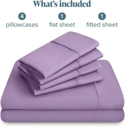 Vista 70 de Bare Home Sheet Set 1800 Ultra-Soft with 2 Pillowcases (Twin XL, Dark Blue)