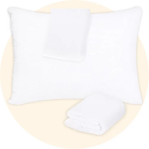 Vista 11 de Safe and Sound Protector de almohada impermeable con cremallera, funda de almohada suave y transpirable de microfibra tamaño estándar, funda