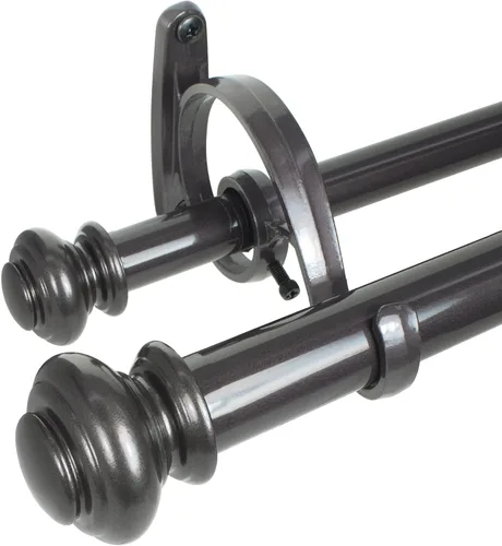 Vista 13 de Set de varillas para cortinas de arena doble telescópicas Decopolitan Urn, 36-72", bronce antiguo