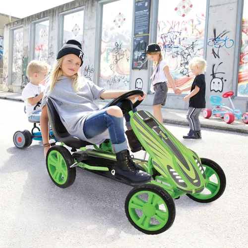 Vista 7 de hauck Speedster Pedal Go Kart para niños de 4 a 8 años, color verde