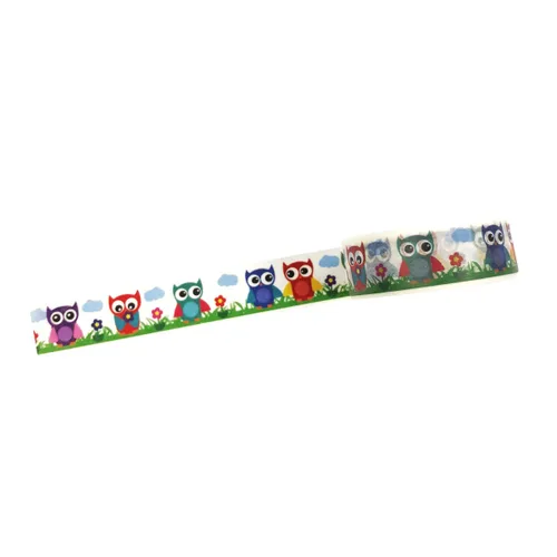 Vista 2 de Wrapables Cinta adhesiva colorida de Washi, Cutie Owls