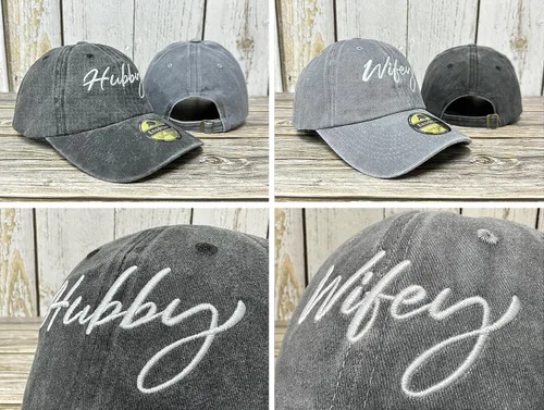 Vista 4 de Enodtter Sombreros de señor y señora, sombreros de capitán y primer oficial, sombreros de esposo y esposa, sombreros de novio de novia
