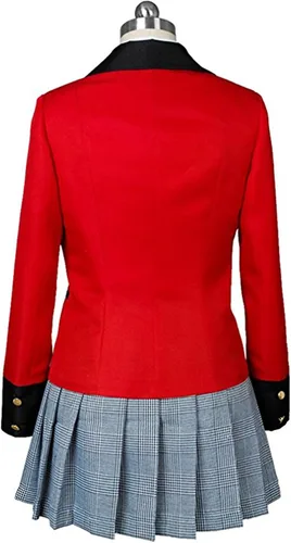 Vista 3 de kakegurui Compulsive Gambler Yumekojabami rojo uniforme escolar traje de Cosplay