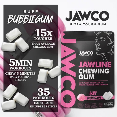 Vista 3 de JAWCKO Chicle Ultra-Resistente para Mandíbula Obtén una Mandíbula Más Fuerte y Cuadrada Chicle Duro de Entrenamiento para Mandíbula Fuerza 15X