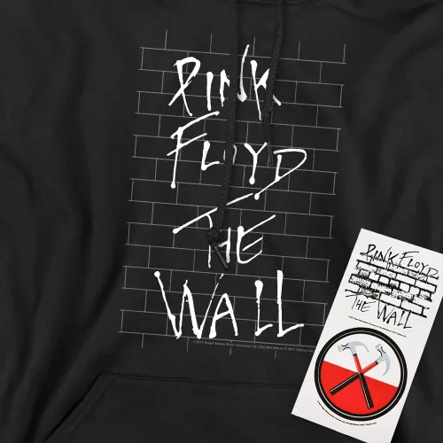 Vista 4 de Pink Floyd The Wall Album Rock Band - Sudadera con capucha negra