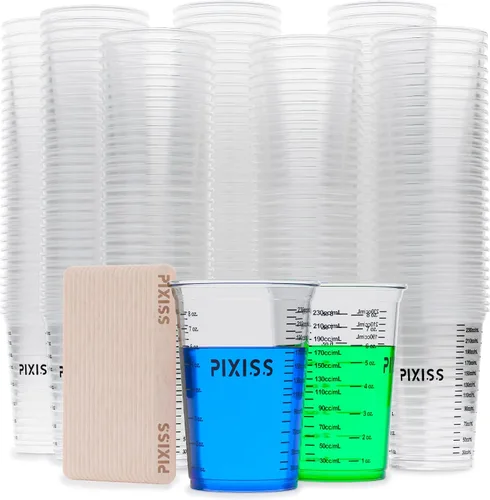 Vista 8 de Vasos desechables para mezcla de resina epoxi con medidas (paquete de 20) Pixiss Vasos para mezcla de resina epoxi, recipientes de mezcla de epoxi