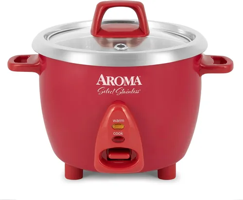 Vista 8 de Aroma Housewares Select - Olla arrocera y calentador de acero inoxidable con olla interior sin recubrimiento, 3 tazas (sin cocinar)/6 tazas