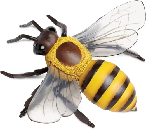 Vista 3 de Safari Ltd. Figura de abeja de miel, figura realista de modelo de 5.5 pulgadas, juguete educativo para niños, niñas y niños a partir de 3 años