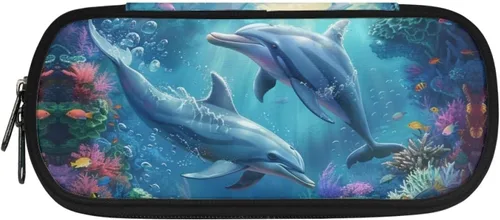 Vista 32 de DISNIMO Estuche organizador de lápices de caballo negro de gran capacidad para niñas, adultos, mujeres, axolotl con cremallera, estuche estético