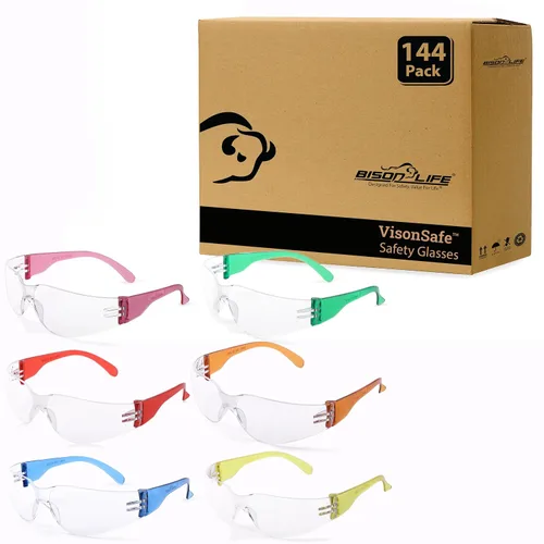 Vista 36 de BISON LIFE Gafas de seguridad surtidas para hombres y mujeres ANSI Z87.1