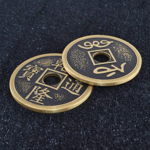 Vista 3 de SUMAG Super Chino Coin Set (Qianlong, Morgan Size) Trucos de Magia Moneda Aparecer Desvanecer Magia Primer Plano Ilusiones Trucos de Mentalismo