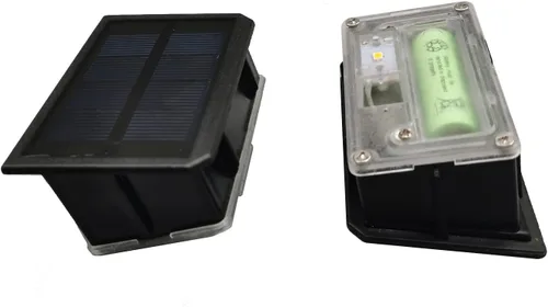 Vista 2 de GOODFOEVER Paquete de 2 luces solares de repuesto para luz de valla al aire libre y luz de pared, inserto de luz solar impermeable