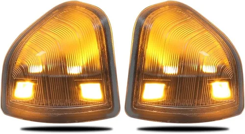 Vista 2 de Espejo lateral LED intermitente, luz de retrovisor izquierdo y derecho, lente de cubierta transparente para 68302828AA 68302829AA compatible