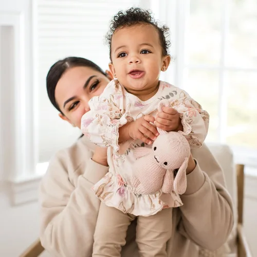 Vista 3 de Burt's Bees Baby - Conjunto de camiseta de manga larga y pantalón para niña, 100% algodón orgánico