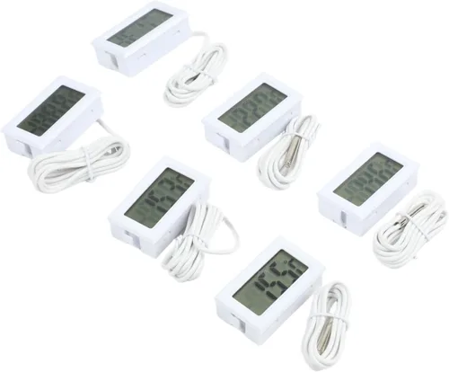 Vista 9 de 6 Pack Digital Thermometer with 1m Probe -50C to 110C White
