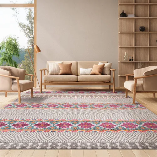 Vista 34 de SAFAVIEH Madison Collection - Alfombra decorativa de 2 pies 3 pulgadas x 4 pies, color carbón y gris, diseño bohemio chic, no desprende pelusa