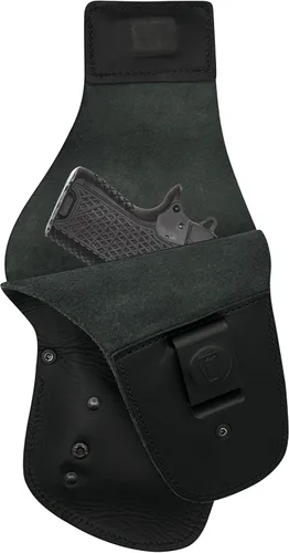 Vista 10 de Urban Carry LockLeather Funda G3 Holster - Diseño híbrido de cuero/polímero para ocultación óptima Disponible en tamaños Cadete, Trooper, Teniente