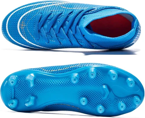 Vista 4 de Zapatos de fútbol para niños y niñas, para exteriores, interiores, para entrenamiento de fútbol y césped atlético