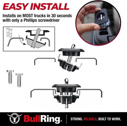 Vista 5 de BULL RING 4001-XT, 1 par de piezas de función de chasis inoxidables silenciosos, directas de fábrica Compatible con Ford F-150, F-250/F-350 Super