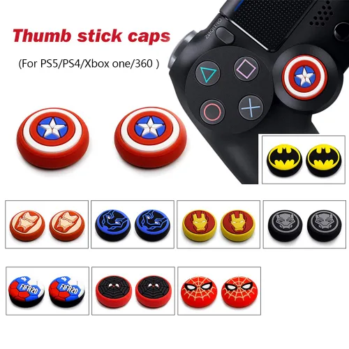 Vista 3 de 2Pcs Analog Thumb Grip Stick Cover, Dualsense Wireless Controllers Game Remote Joystick Cap, Fantastic Non-Slip Silicone Handle Protection Cover for