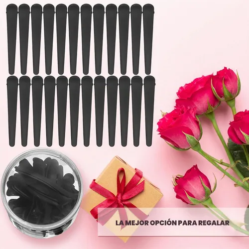 Vista 6 de Geosar - 24 pinzas de seccionamiento de pelo, pinzas de plástico para el cabello, color negro