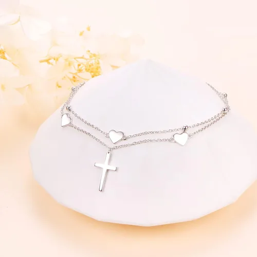Vista 3 de Daochong - Tobillera de plata esterlina S925 ajustable, para mujer