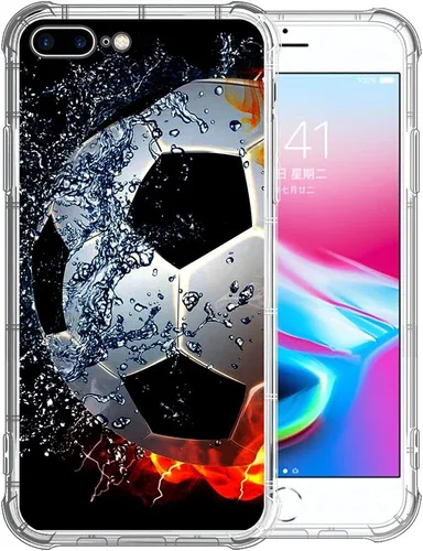 Vista 19 de CARLOCA Funda compatible con iPhone 7 Plus para niña, transparente con increíble diseño de nebulosa espacial, diseño de plástico a prueba de golpes