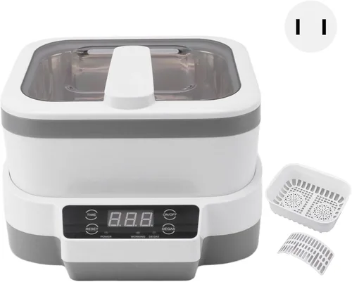 Vista 6 de TOPINCN Limpiador de joyas ultra portátil de 70 W de alta potencia con pantalla de sincronización digital, capacidad de 40.6 fl oz, limpia sin