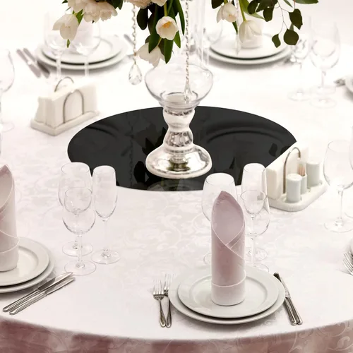 Vista 7 de Thyle 12 Piezas de Espejos Redondos de Acrílico de 10 Pulgadas para Centros de Mesa, Espejos Circulares para Velas, Placas para Pared, Centros