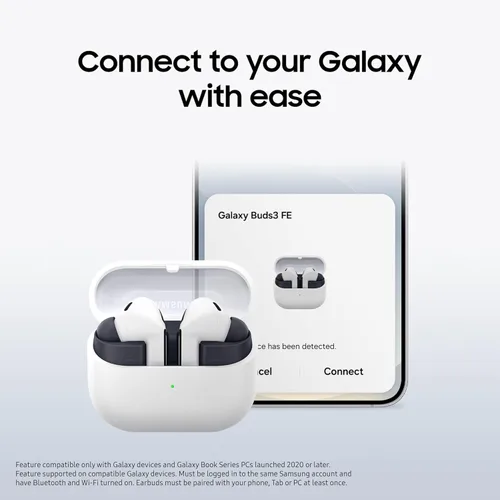 Vista 7 de SAMSUNG Galaxy Buds 3 FE (2025) auriculares inalámbricos True Wireless con Bluetooth, cancelación activa de ruido, sonido potente, llamadas claras