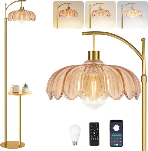 Vista 16 de QIYIZM - Lámpara de pie con diseño de árbol de 3 bombillas; alta, rústica, estilo rural, industrial y boho, pantalla de mimbre y bambú; para sala