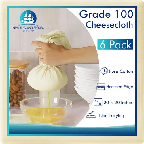 Vista 8 de 2 yardas de paño de queso reutilizable, grado 100, paño de queso para colar artesano, colador de tela de muselina 100% algodón sin blanquear