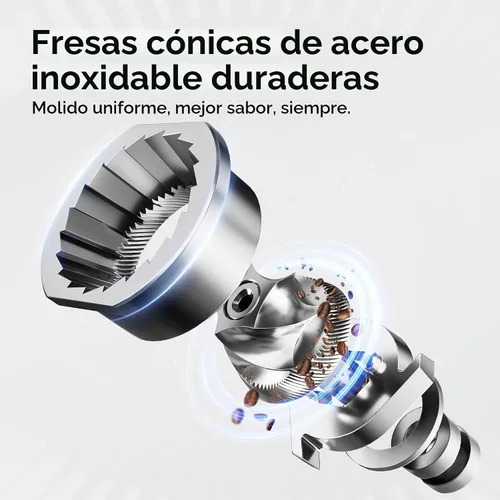 Vista 3 de HIBREW G3 - Molinillo de café eléctrico, rebaba cónica de 1.575 pulgadas con 31 ajustes ajustables, soplador de aire antiestático y de doble capa
