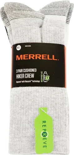 Vista 4 de Merrell Men's and Women's Recycled Everyday Half Cushion Socks-3 Pair Pack-Repreve Hiking Arch Support and Breathable Mesh