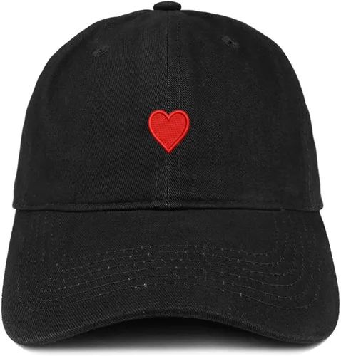 Vista 6 de Trendy Apparel Shop Emoticon - Gorra de algodón bordada con diseño de corazón, ajustable, para papá Real