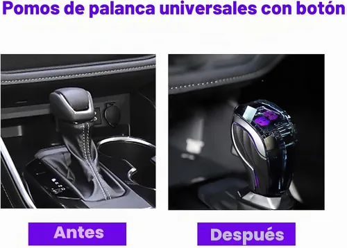 Vista 4 de Pomo de cambio de marchas con activación táctil, cambio de color LED, cristal automático, con botón de bloqueo para pomo de cambio de marchas