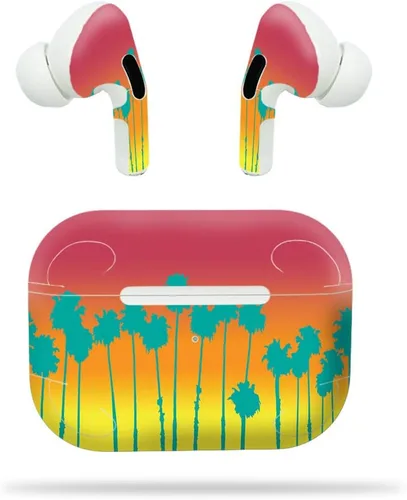 Vista 3 de MightySkins - Compatible con Apple Airpods Pro - Magenta Summer Funda protectora de vinilo duradera y única Fácil de aplicar, quitar y cambiar
