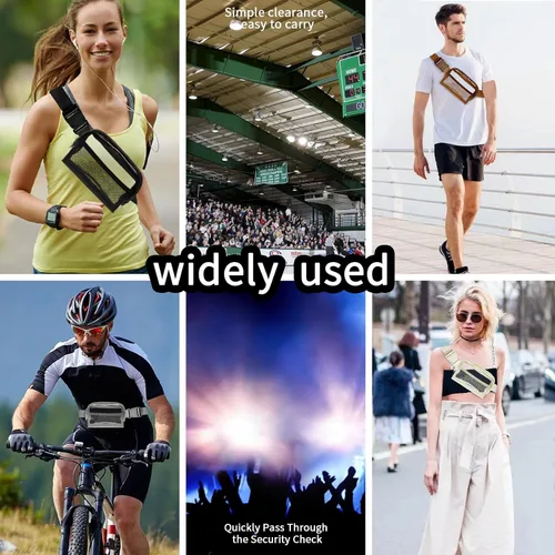 Vista 7 de Clear Fanny Pack Stadium Approved - Bomvabe Fanny Packs for Women Men Water-resistant Waist Bag Clear Purse Transparent Adjustable Belt Bag for