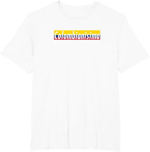 Vista 12 de Camisas Colombianisima Colombia para mujer Bandera de Colombia, Negro, S