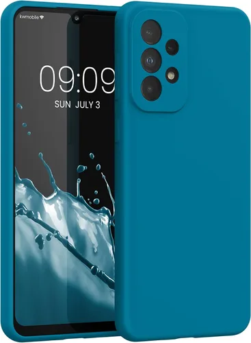Vista 177 de kwmobile Funda Compatible con Samsung Galaxy A14 5G - Funda de teléfono de TPU y silicona con acabado suave - Verde Lima