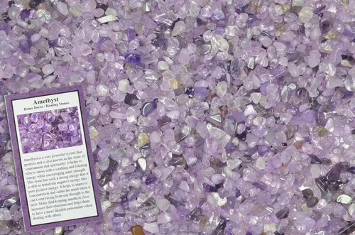 Vista 27 de Fantasia Materiales: 1 libra de piedras de tamaño de chip de aguamarina pulida con tarjeta de identificación