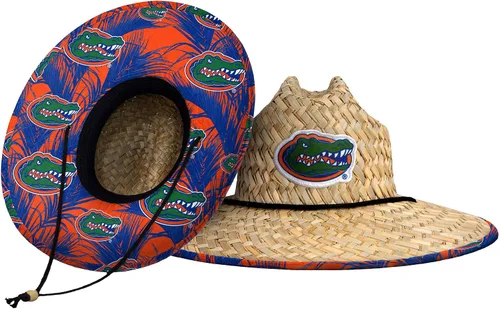 Vista 50 de FOCO - Sombrero de paja con logotipo de equipo universitario de NCAA y estampado floral para hombre