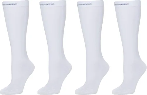 Vista 12 de CompressionZ 30-40 mmHg Knee High Compression Socks, Men & Women Argyle Negro: Paquete de 2