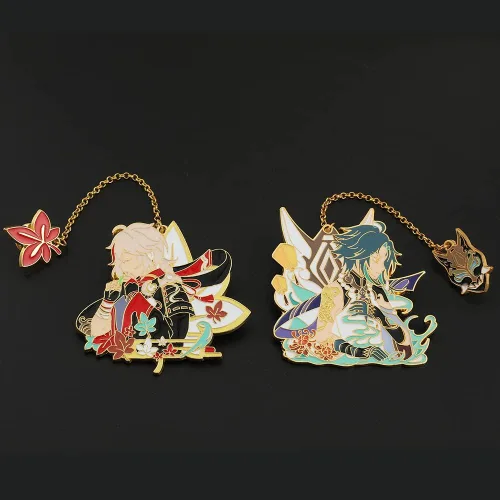 Vista 6 de Juego Genshin Impact Personajes Pines, Anime Periféricos Pines para Mochila Esmalte Juego de Bolsas, Insignias, Accesorios de Joyería Regalos