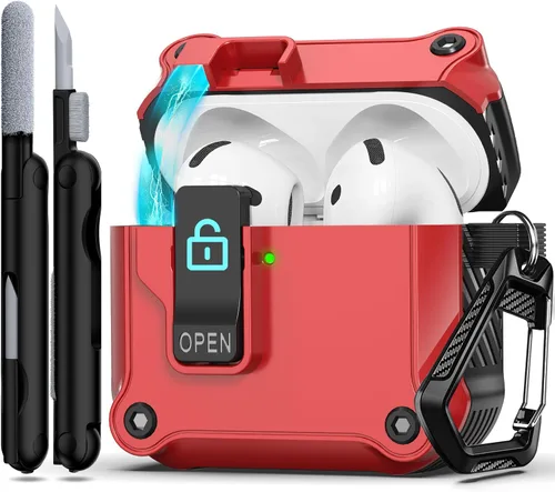 Vista 45 de RFUNGUANGO Fundas protectoras para Airpods de 2ª y 1ª generación, color 2º -Blanco