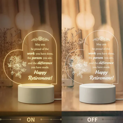 Vista 6 de Classy 2023 Happy Retirement Gifts for Women Coworker Teacher Boss Employee Friends Nurse - Best Retirement Night Light Decorations