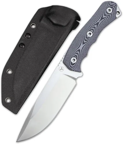 Vista 10 de Cuchillo Cruiser de 10.9 pulgadas para caza, cuchillo táctico de campamento al aire libre, mango afilado de acero G10 DC53, funda Kydex (negro)
